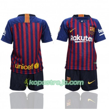 Billiga Fotbollströjor FC Barcelona Barn Hemma tröja 2018/19 Kortärmad